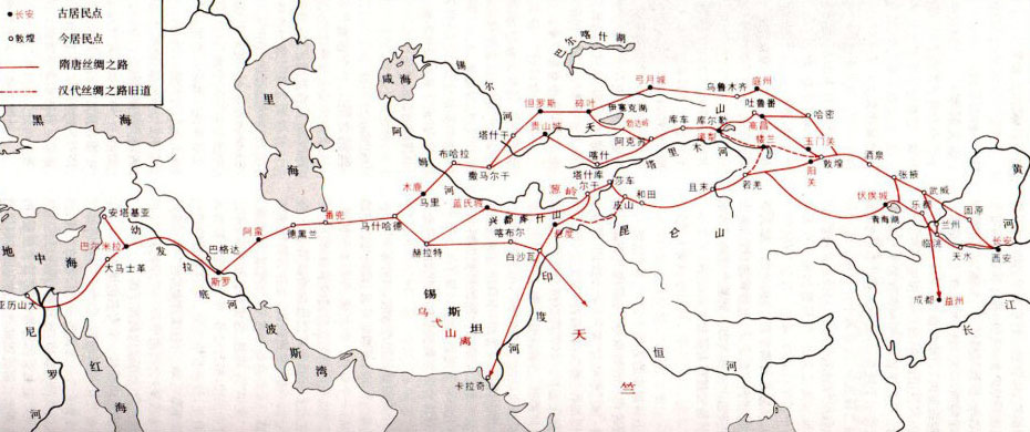 唐代丝路地图